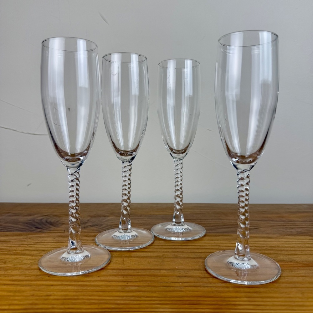 Cristal D’Arques Angelique Champagne Flutes | Set of 4 | Discontinued - Picture 12 of 12